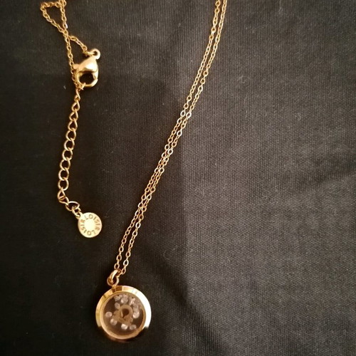 Loisir necklace with Libra zodiac like new, rose gold tone