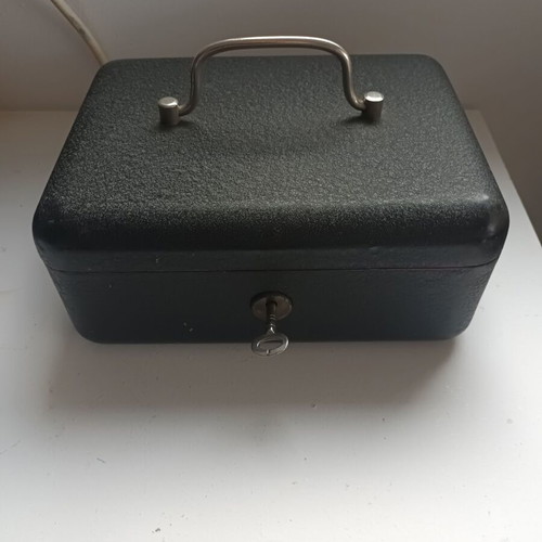 Vintage metal cash box used