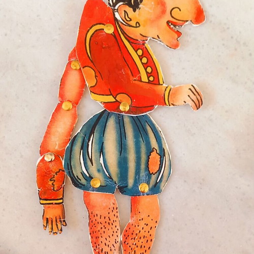 Shadow Theatre Karagiozis 8 hard cardboard figures like new