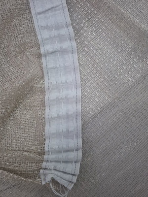 Modern curtain net ready to hang, like new, ivory color