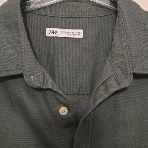Zara shirt 100% cotton, like new, olive green, size XL