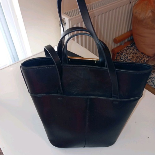Zara leather bag new and unused, black