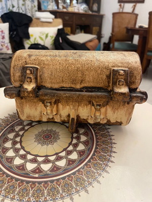 Πήλινο διακοσμητικό βαλιτσάκι αποθήκευσης μεταχειρισμένο 20x10