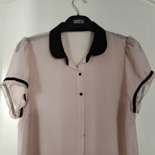 Zara chiffon women's shirt size L like new, pink and black
