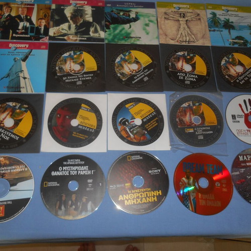 Documentary DVDs used, pack of 20