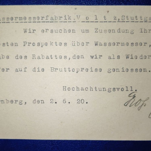 Weimar Republic Postal Card Michel P124 1920 new