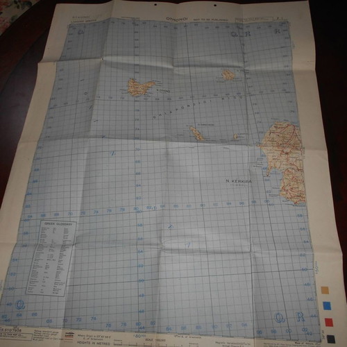 Military maps Othoni, Sitohori and Livadero used, set of 3