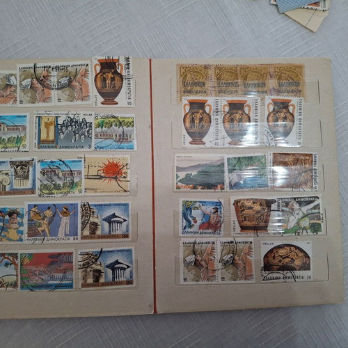 Collectible old stamps used, collection of about 300 pieces