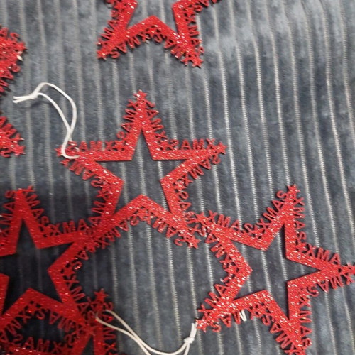 Christmas star ornaments set of 10 like new