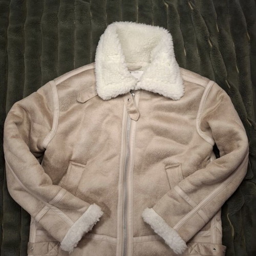 Winter Jacket with Fur like new, size S, beige