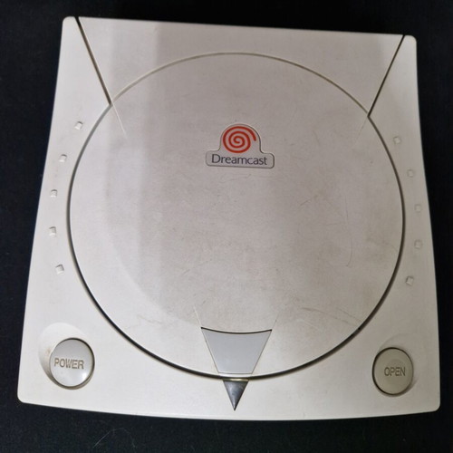 Sega Dreamcast console used with 2 games, 2 controllers, memory cards, light gun, rumble pack