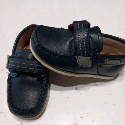 Navy moccasins size 21 like new