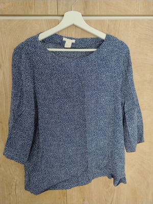 H&M top used, blue, 100% viscose, size M