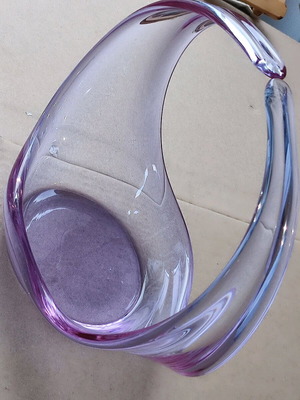 Bohemian glass bowl vintage from the 60s new