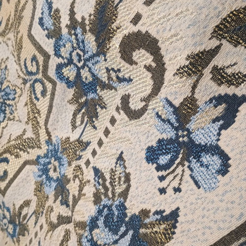 Vintage large rihthari kouverli with embossed floral pattern, used