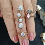 Set of 10 gold and silver jewelry pieces