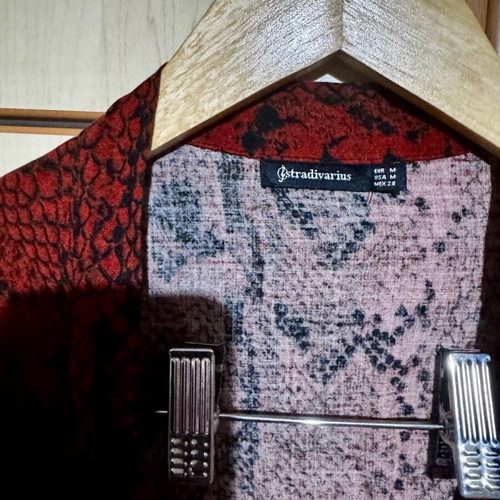 Stradivarius blouse with snake print, like new, size Medium