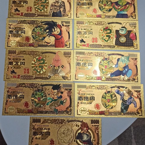 Dragon Ball gold-colored commemorative banknotes, pack of 28, new