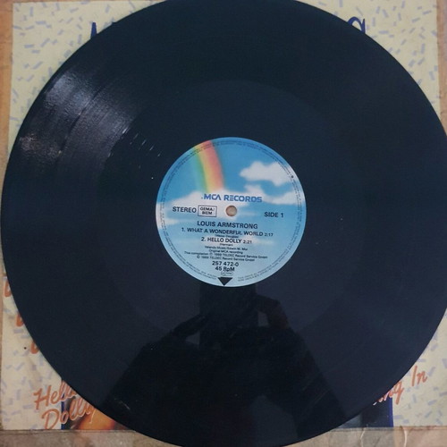 Louis Armstrong vinyl record used, What a Wonderful World