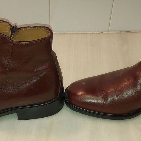 Petridis men's leather ankle boots size 42 used, brown