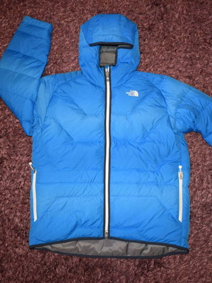 The North Face Hoodie 600 Down men's jacket used, size XL, blue