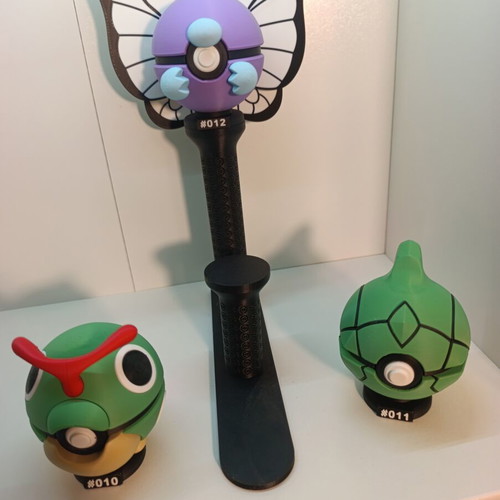 Pokémon Evolution Line Pokéball Clicker Set Caterpie Metapod Butterfree new