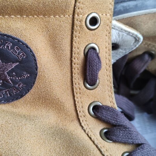 All Star leather high boots used, yellow, size 44.5