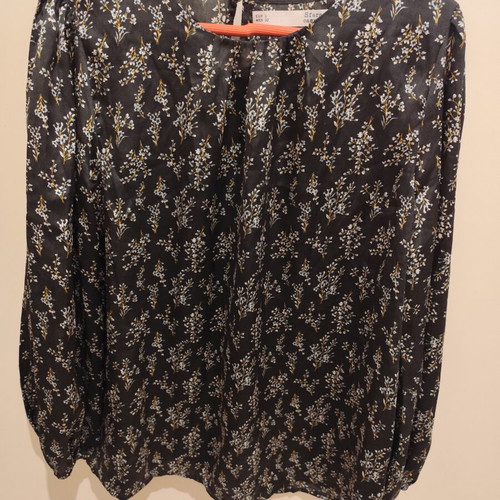 Sfera satin printed women's shirt Large used, black