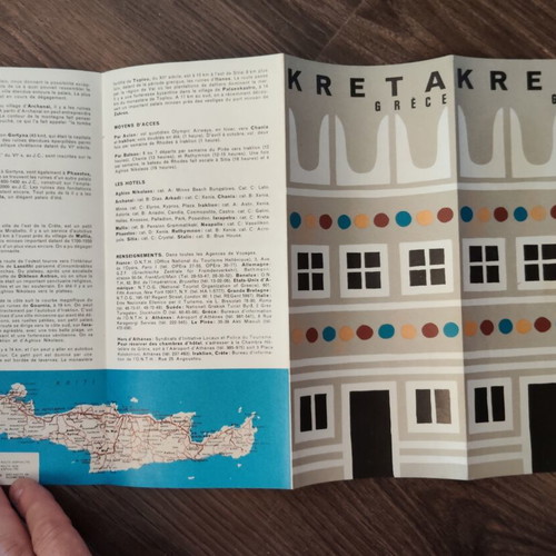 Vintage Crete Tourist Brochure 1967 French Edition like new