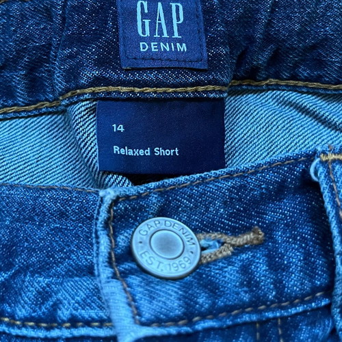 GAP boys' denim shorts size 14 like new, blue