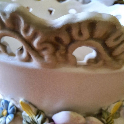 Capodimonte bowl used, 20×19 cm, numbered
