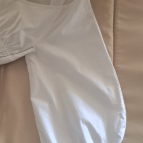 Proenza Schouler White Label white midi dress with puff sleeves