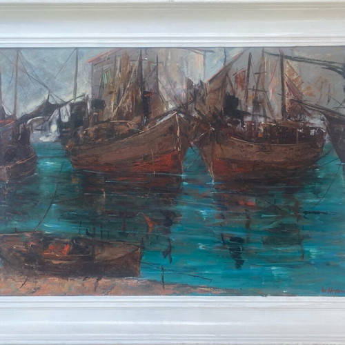 Dora Bouki painting 80x105 oil painting like new