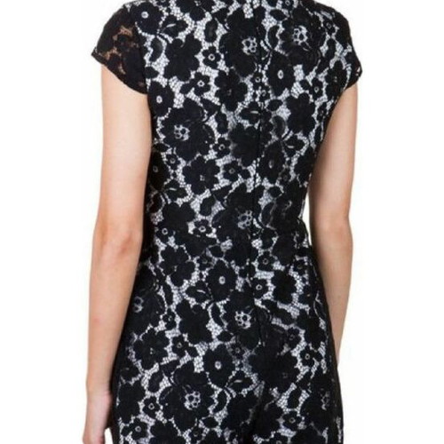 Toi&Moi lace short-sleeve jumpsuit like new, black and white, size S