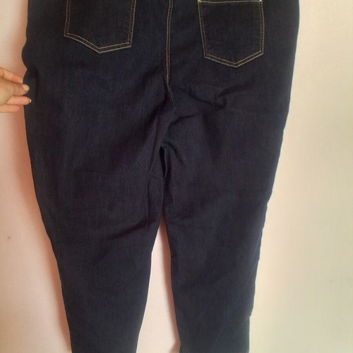 Women's jeans with rhinestones like new, dark blue, size 4XL