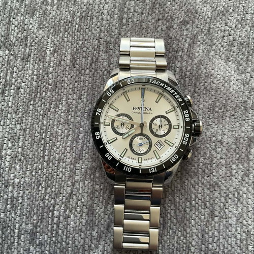 Festina watch new, men's, blue and silver