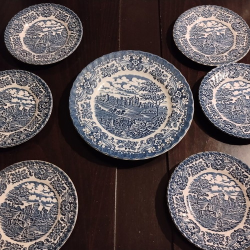 Vintage English Ironstone Plates set of 13, like new