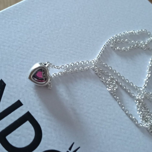 Pandora necklace silver 925 with heart zircon motif