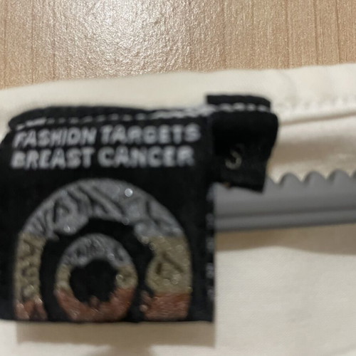 Ralph Lauren Fashion Targets Breast Cancer cotton blouse, white and pink, M