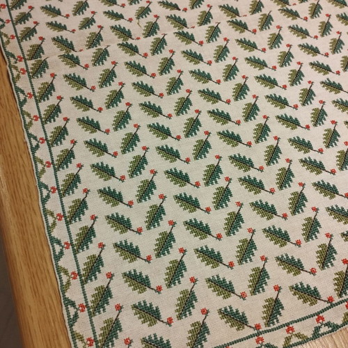 Handmade embroidery used with some pulls 47×29.5 cm