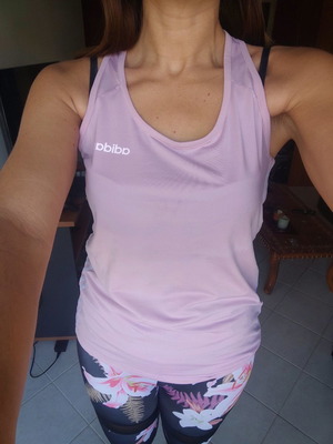 Adidas Climate pink medium sports tank top used