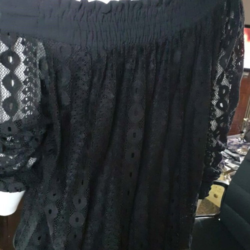 Freestyle Black Lace Blouse Like New, Size L