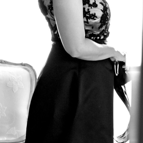 Lena Katsanidou Tailor Made Cocktail Dress like new, lace and satin