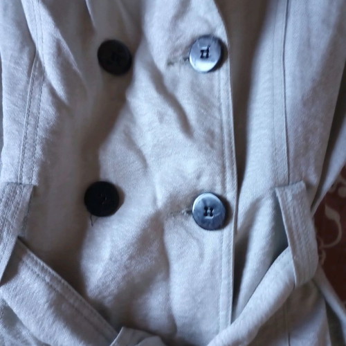 Celestino trench coat used, size XL with silver thread fabric
