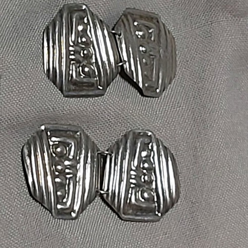 Vintage silver women's earrings from the 80s with clip used