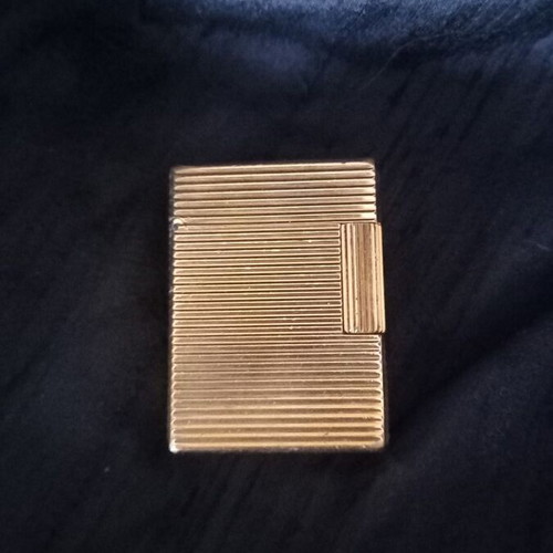 St. Dupont lighter used, gold plated classic model