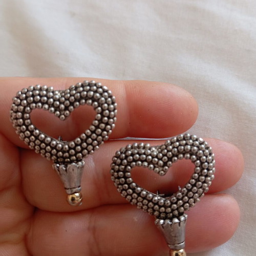 Anne Chez vintage clip-on earrings, 1980 France