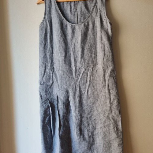 Barco linen dress size S-M like new, gray and blue