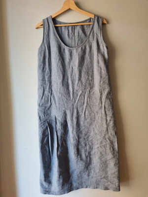 Barco linen dress size S-M like new, gray and blue