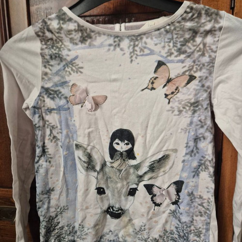 H&M Girls' Blouse used, size 6-8, multicolor
